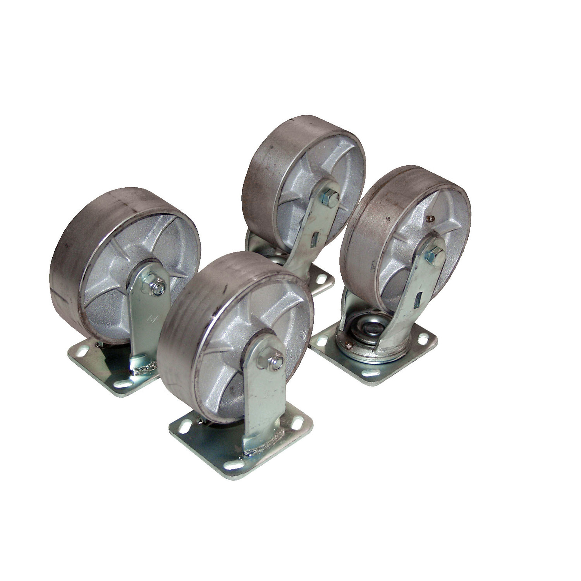 Vestil Semi-Steel Caster Kit - 8in. x 2in., 4800 Lb. Capacity, 4 Pcs, Model# D-CK4-SC8-2